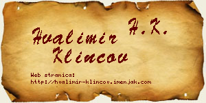 Hvalimir Klincov vizit kartica